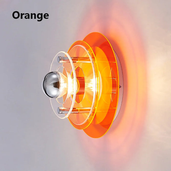 Antique Bauhaus Orange Wall Lamp for Living Room Decor
