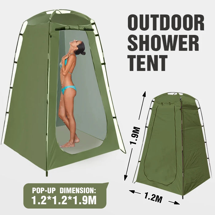  Waterproof 190T Silver-Coated Polyester Fabric Shower Tent 