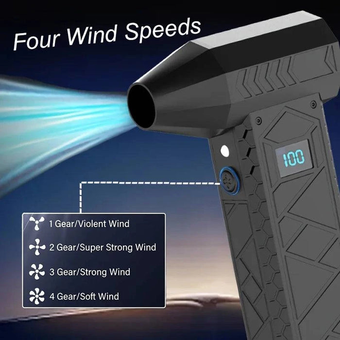 Handheld Mini Air Blower Brushless Motor 180000 RPM with 52 m/s Wind Speed for precision cleaning and powerful air flow