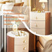 Elegant Cylindrical Shape Modern Round Nightstand Bedside Table with Two-Tone Color Scheme