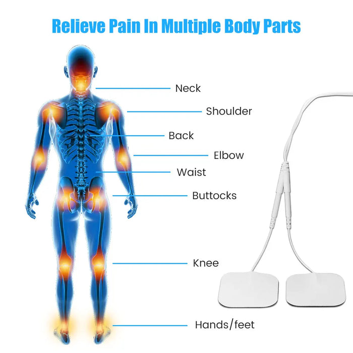 Electric Pulse Massager TENS Muscle Stimulator 15 Modes Digital Therapy Machine