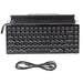 Vintage Wireless Mechanical Keyboard with Metal and Round Keycaps in Black