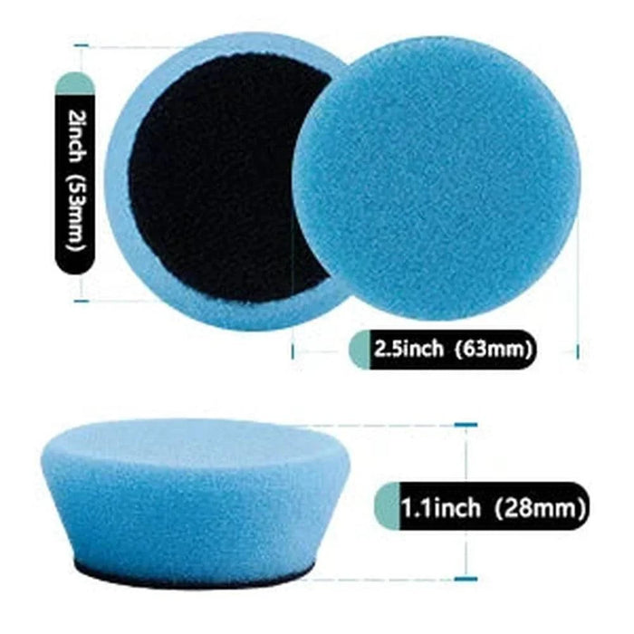 32Pcs T-Shape Car Detail Polishing Pads - Wool Buffing Pads for Car Polisher & Electric Drill (1 Set-M16 Thread) - FLUXA