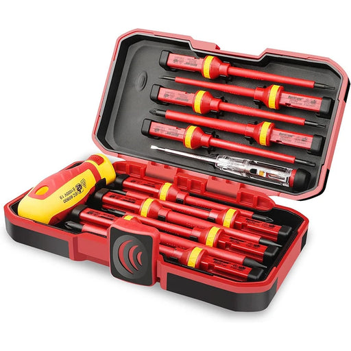 13-Piece 1000V VDE Insulated Screwdriver Set for safe electrical work