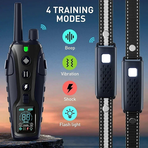 Long-range remote for off-leash training up to 1000m