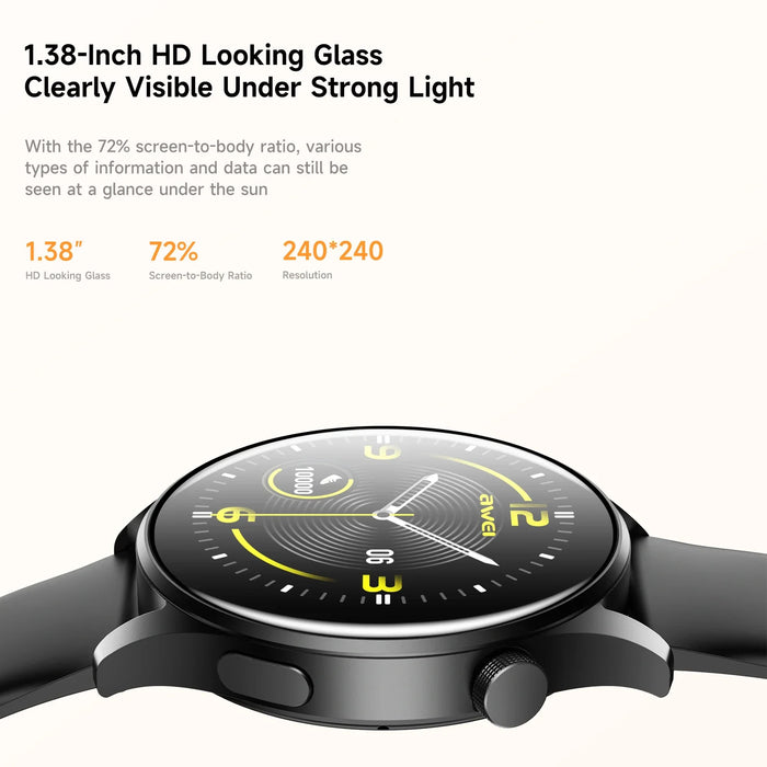 Smart Fitness Watch with Bluetooth Calling & Health Tracking