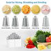 5 in 1 Rotary Cheese Grater Vegetable Slicer and Nut Chopper - White