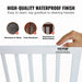 Freestanding dog gate that folds compactly for storage, saving space when not in use