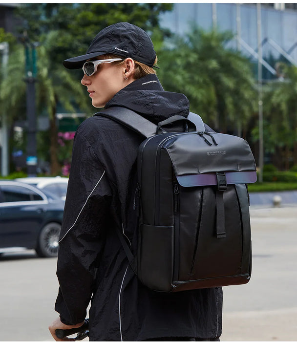 Stylish Black College Backpack with Air Cushion Support