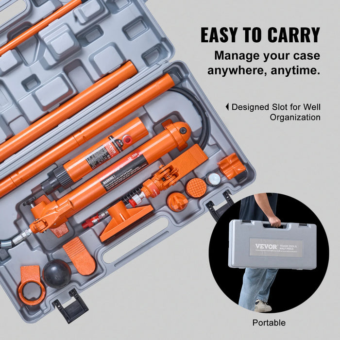 10-Ton Hydraulic Jack Kit for Auto Body Repairs