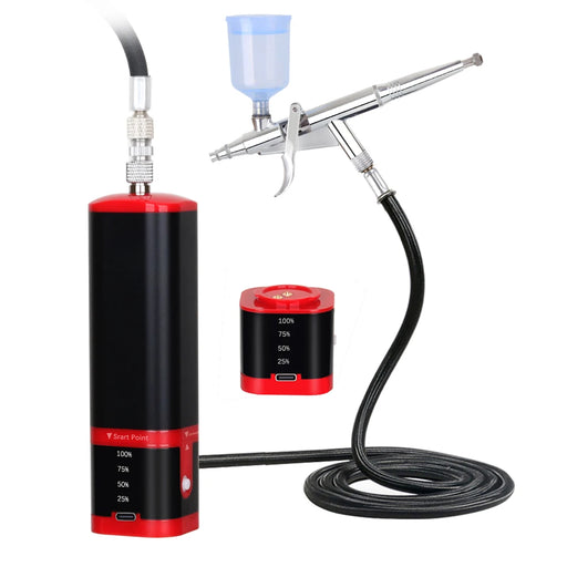 Dual-action airbrush gun for precise detailing and control