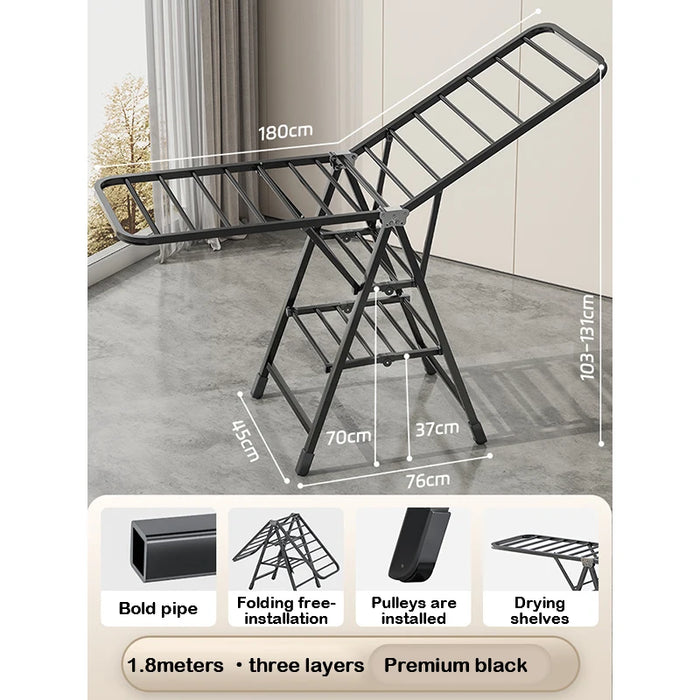 Space-saving solution for homes, balconies, and laundry rooms
