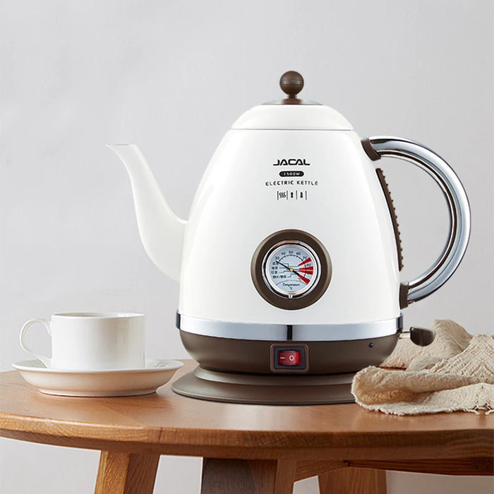 1.5L Electric Kettle 1500W Stainless Steel with Thermometer