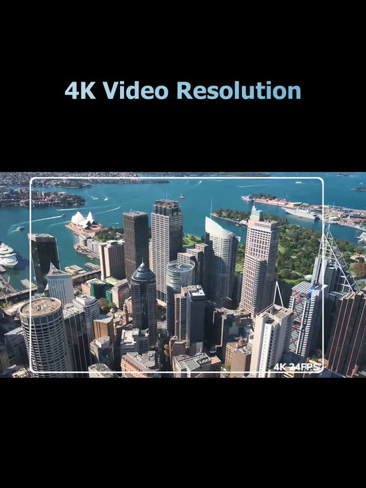 Standard Dual-Screen 4K Action Camera with 6-Axis EIS, 8X Zoom, Waterproof