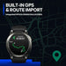 A person wearing the Ember Black GPS Smartwatch while running outdoors