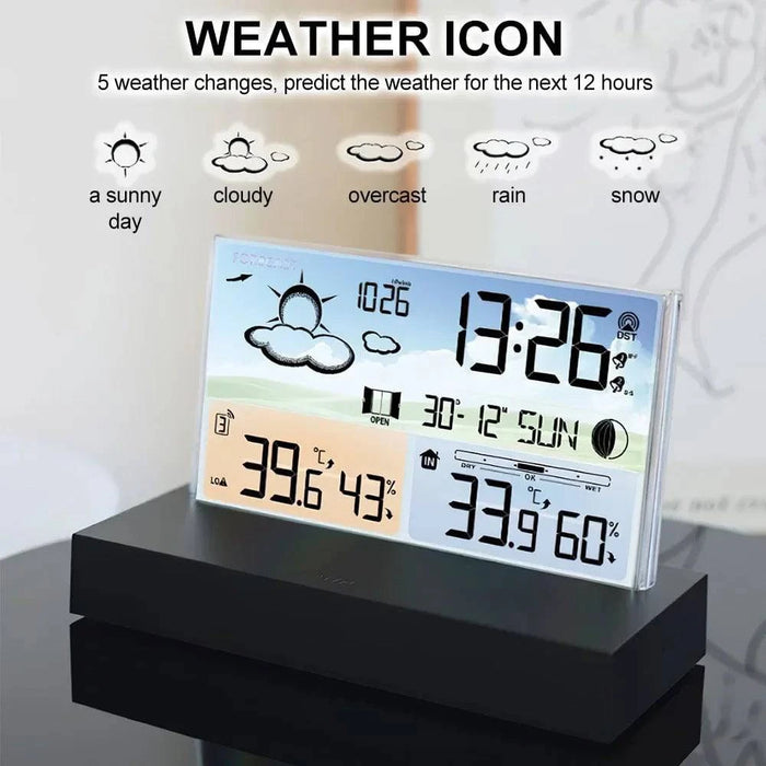 Dual alarms and snooze function with wireless sensor connectivity