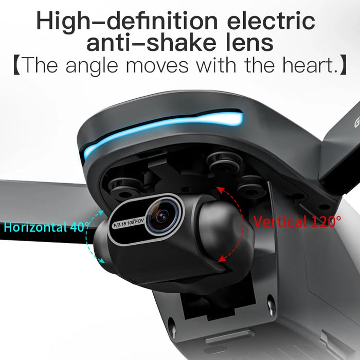 GPS Drone with 2-Axis Gimbal, 4K Camera, 25 Min Flight, Silver Gray