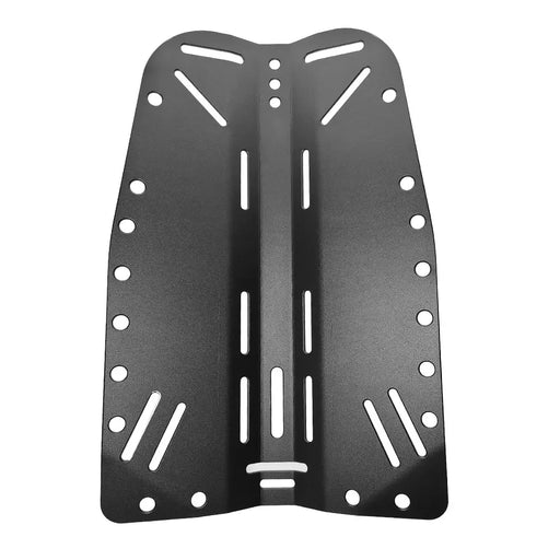 Black Scuba Diving Backplate with Multiple Holes - Sturdy and Lightweight BCD Harness Plate for Enhanced Flexibility, Secure Accessory Mounting, and Optimal Buoyancy Control 