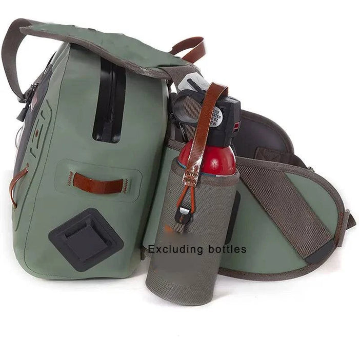 Green TPU waterproof floating dry waist bag for fishing and outdoor activities