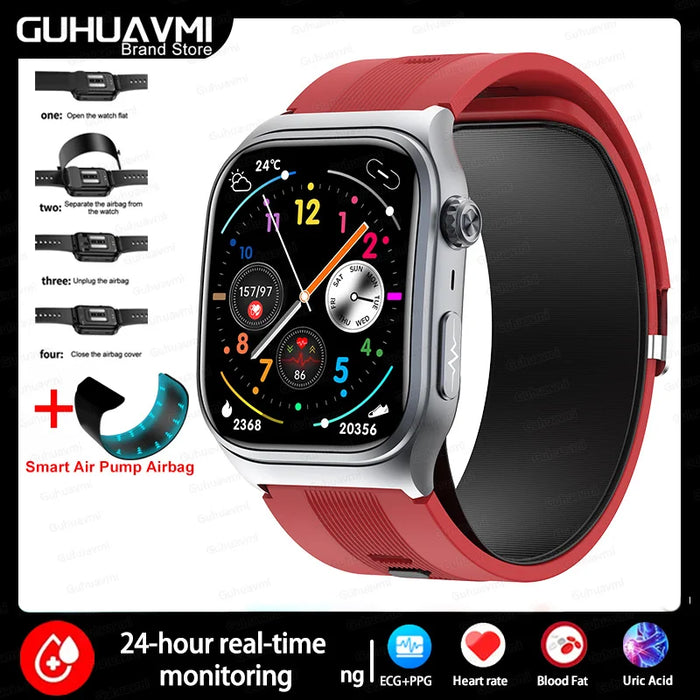 Bluetooth Smartwatch with Blood Pressure, ECG, Body Temp & NFC