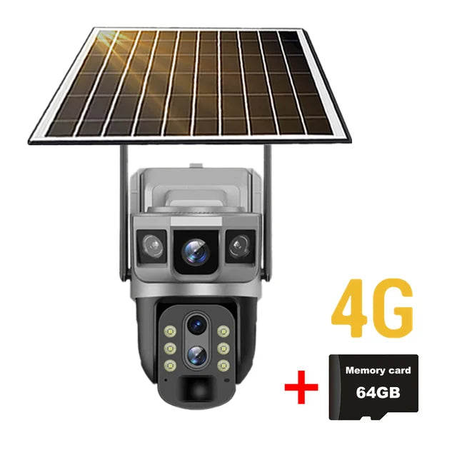 Outdoor 4G CCTV Camera 6K Dual Lens PTZ