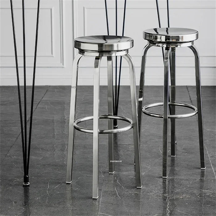 Bright 74cm Swivel Metal Bar Stool for Kitchen & Patio