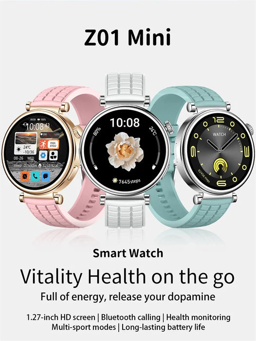 Smart Fitness Watch for Women with AMOLED Display & Bluetooth Calling Red