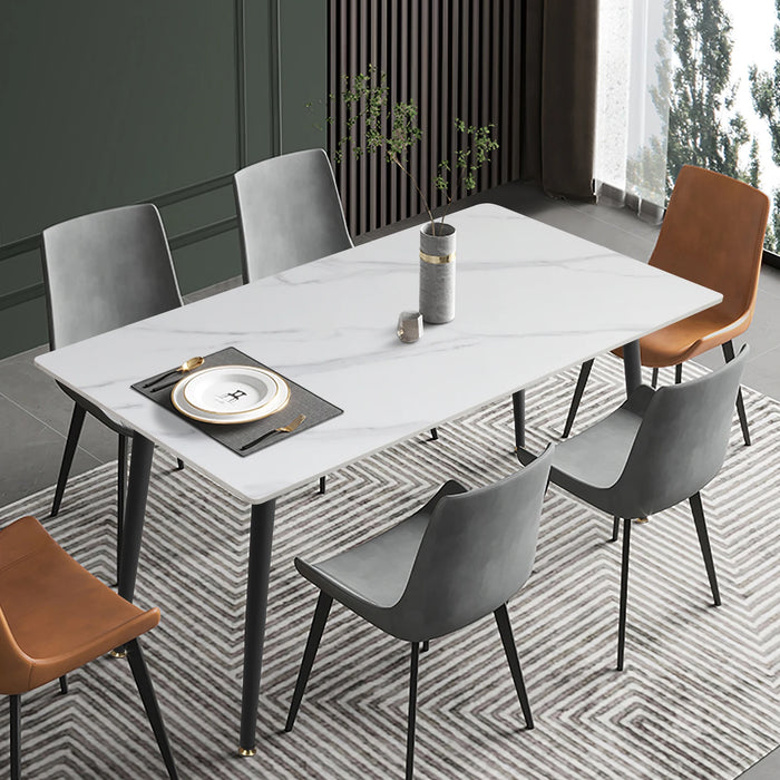 Glossy Jade Kitchen Table with Heat-Resistant Stone Top