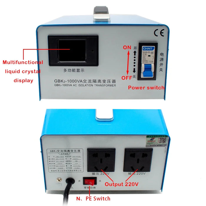 1000VA AC Isolation Transformer, Anti-Interference, 220V to 220V
