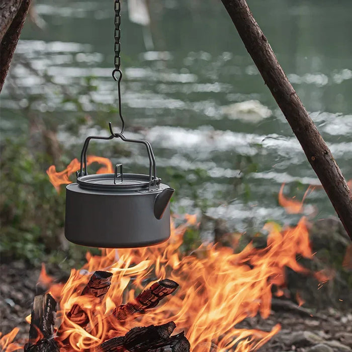 Titanium Outdoor Water Pot 0.8L Lightweight Design Camping Kettle Ultra-Light Pot