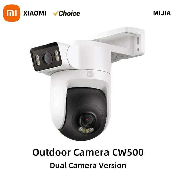 Dual Camera 2.5K Outdoor Security Camera with AI Detection + AU Adapter