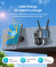 4K 8MP solar camera with dual lens and humanoid tracking feature