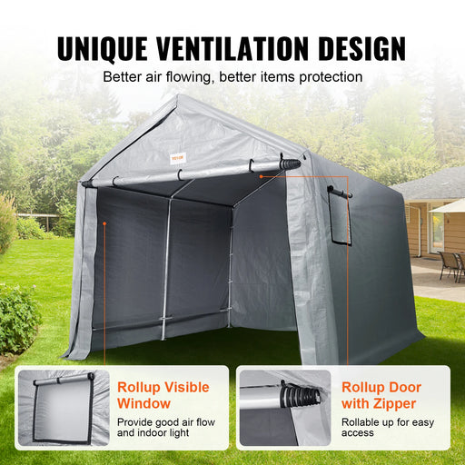 Portable Storage Shelter - Waterproof Heavy Duty All-Weather Tent for Vehicles & Outdoor Gear, 7FTx12FT - Protects vehicles and outdoor gear from harsh weather conditions