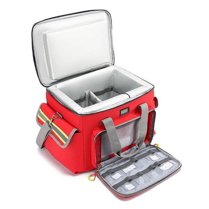 Red Waterproof First Aid Kit Bag, Oxford Cloth, Family Travel & Outdoor Use