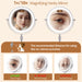 Dual-Sided 1X/10X Magnification Makeup Mirror with Auto Shut-Off