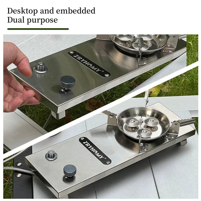 7200W High Power Silver Gas Stove for Outdoor Cooking