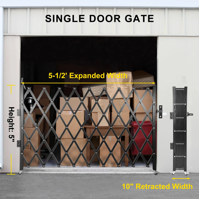 Versatile Indoor and Outdoor Steel Security Gate in Classic Black