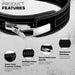 X-Large 10mm black leather weightlifting belt for powerlifting and back support