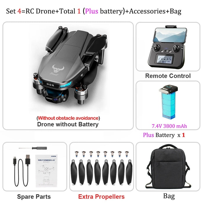 Mini GPS Drone with Gesture Control and 3-Axis Stabilizer