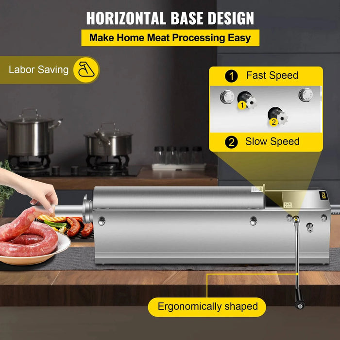 5 Nozzles Included for Versatile Sausage Making Options