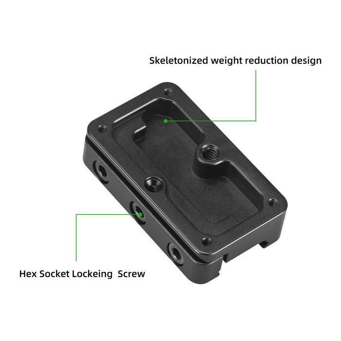 Picatinny Arca-Swiss Rail Plate | CNC Aluminum Tripod Adapter, FGP-150