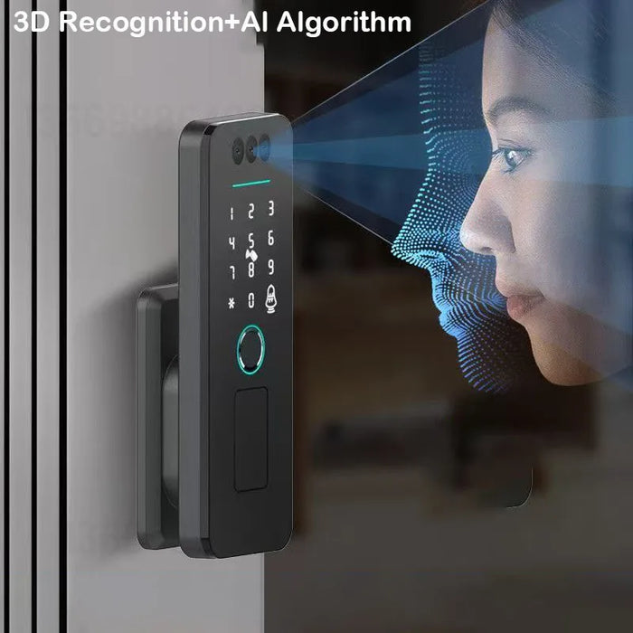 Outdoor Digital Lock with Face ID, Fingerprint & Keypad Access