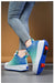 Kids Purple Roller Skate Shoes Size 38 with Retractable Four-Wheel Walking Skates