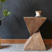 Modern lightweight concrete accent table for indoor and outdoor use