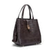 High-quality PU leather with embossed letter-print design tote bag