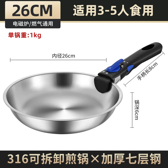 26cm Portable Stainless Steel Wok – Outdoor & Camping Ready