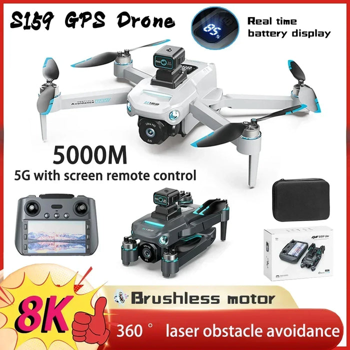 Foldable GPS Drone with 8K Lens & Obstacle Avoidance