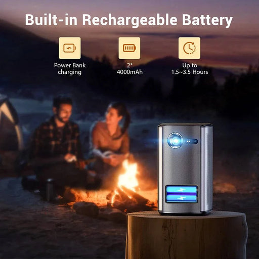 3D 4K Mini Portable Projector with Auto Focus - FLUXA
