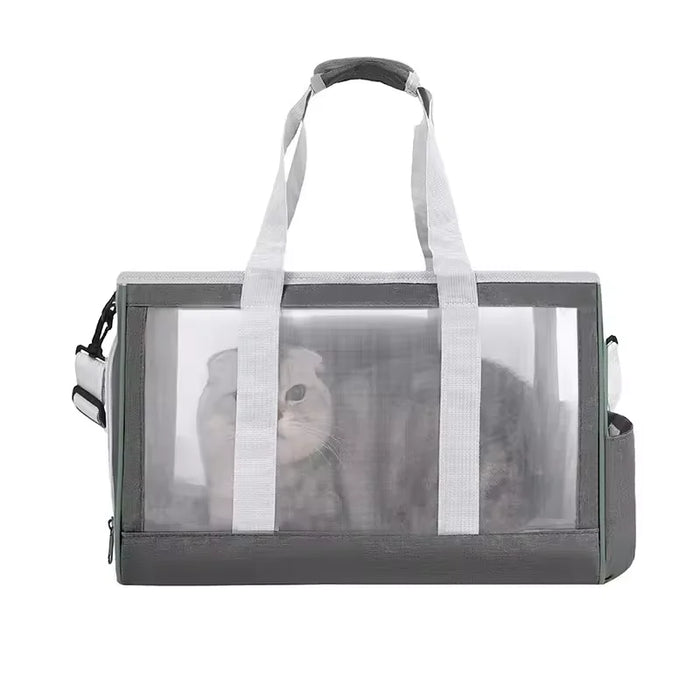 Outdoor Cat & Dog Carrier Grey 44x18x30cm