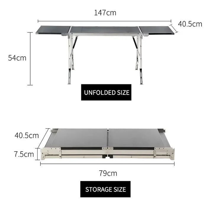 Portable Folding Wood Camping Table – Outdoor Picnic BBQ